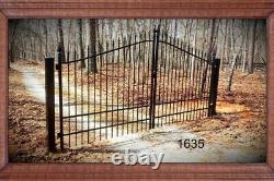 Wrought Iron Style Steel / Iron Driveway Gates Home Commercial Yard Security