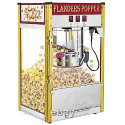 ZOKOP 8OZ Commercial Popcorn Maker Machine Pop Corn Popper Tempered glass Red